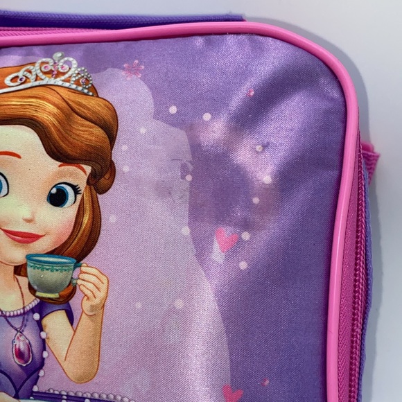Disney Princess Sofia Soft Sided Zippered School Lunch Bag Kids - Picture 10 of 12